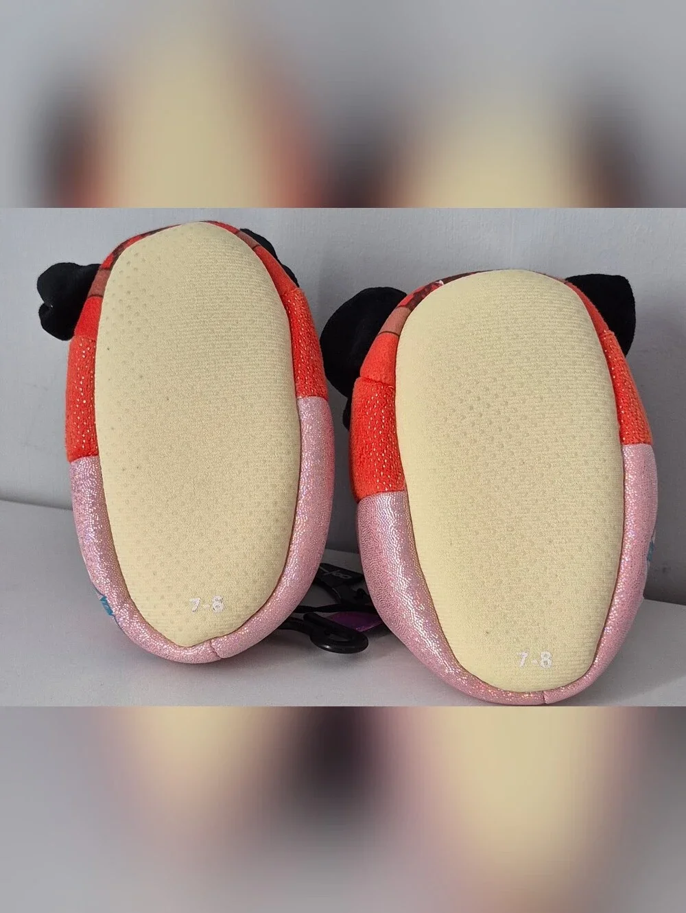 Disney Princess Moana Kids Girls Slippers Shimmer Pink Red 7 - 8